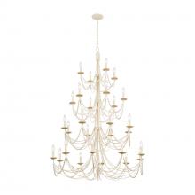 Varaluz 350C28CW - Brentwood 28-Lt 4-Tier Chandelier - Country White