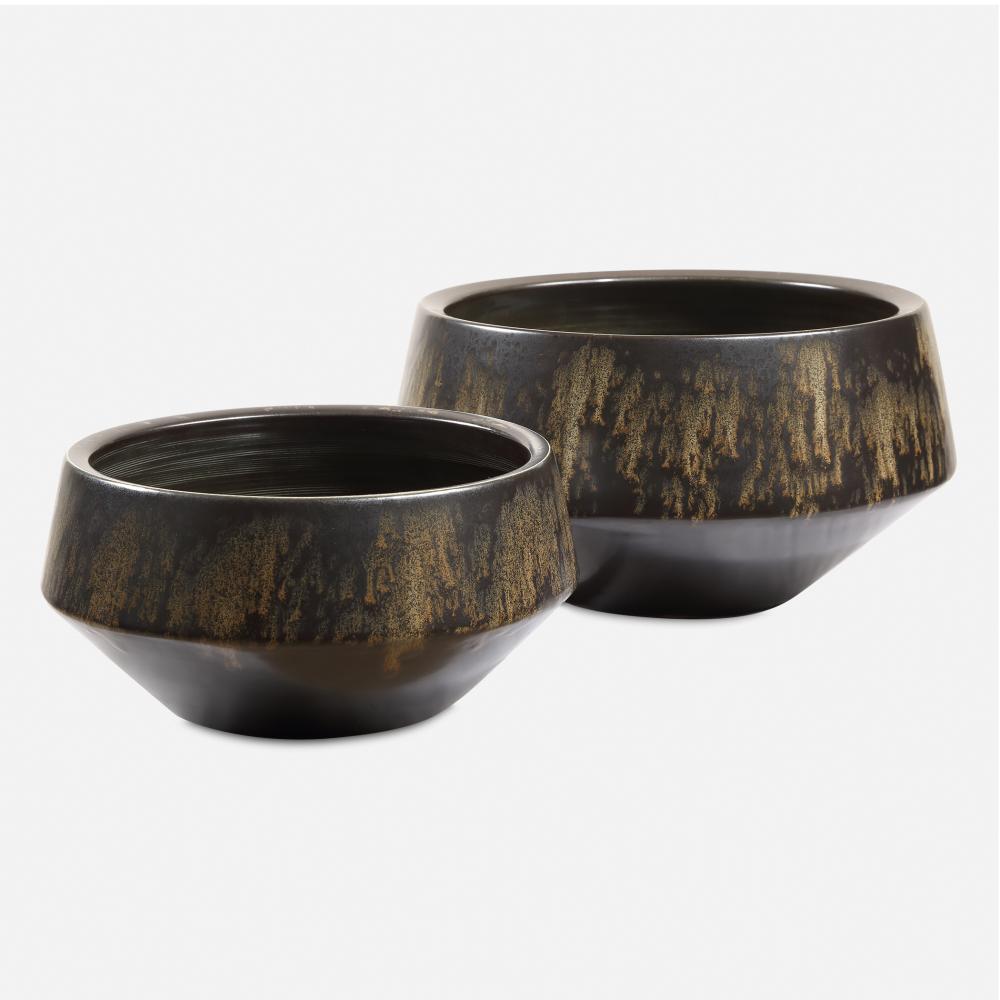 Uttermost Bronze Duo, Vases, S/2