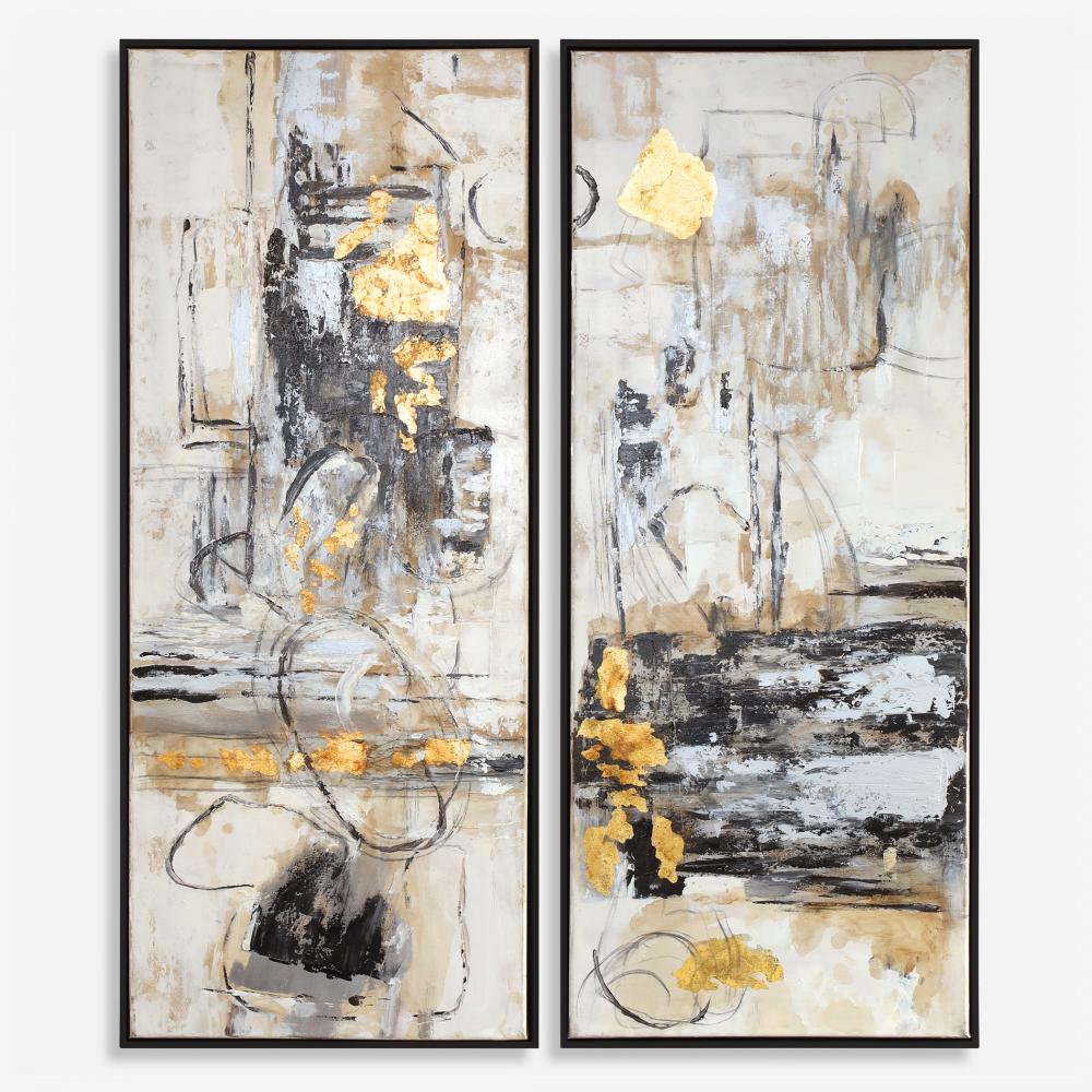Uttermost Life Scenes Hand Painted Canvases, S/2