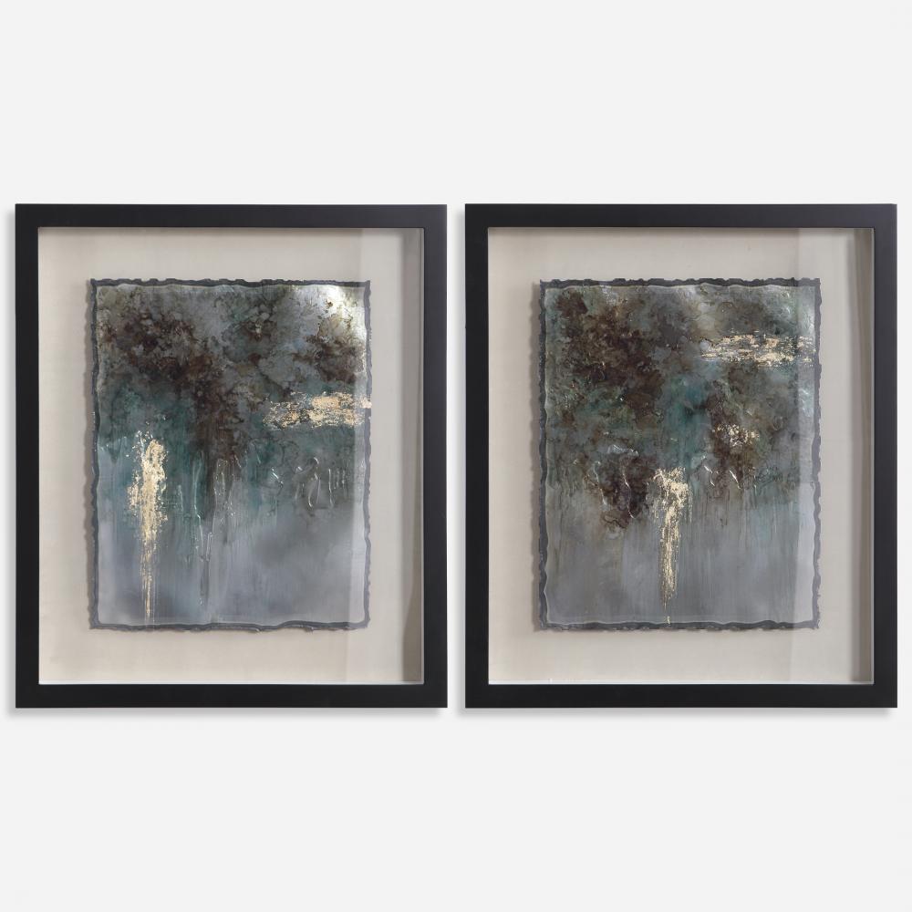 Uttermost Rustic Patina Framed Prints, S/2