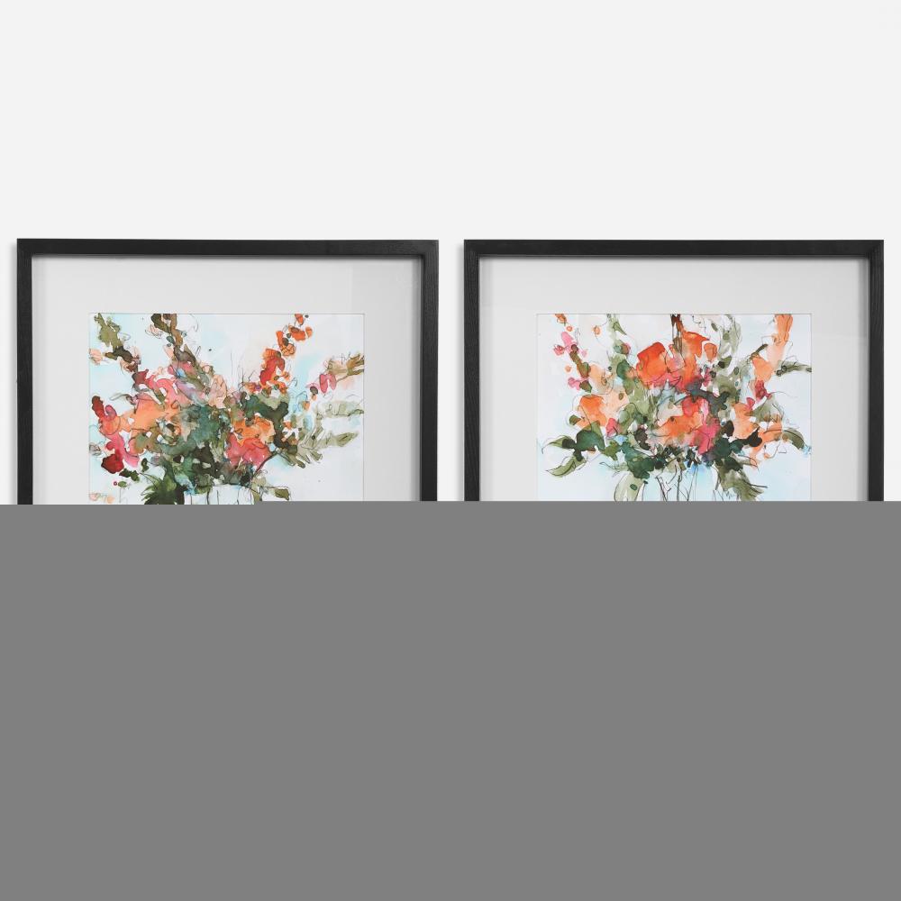 Uttermost Fresh Flowers Framed Prints, S/2