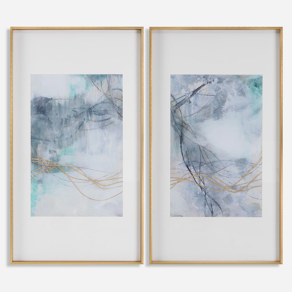 Uttermost Undulating Oro Framed Prints, S/2