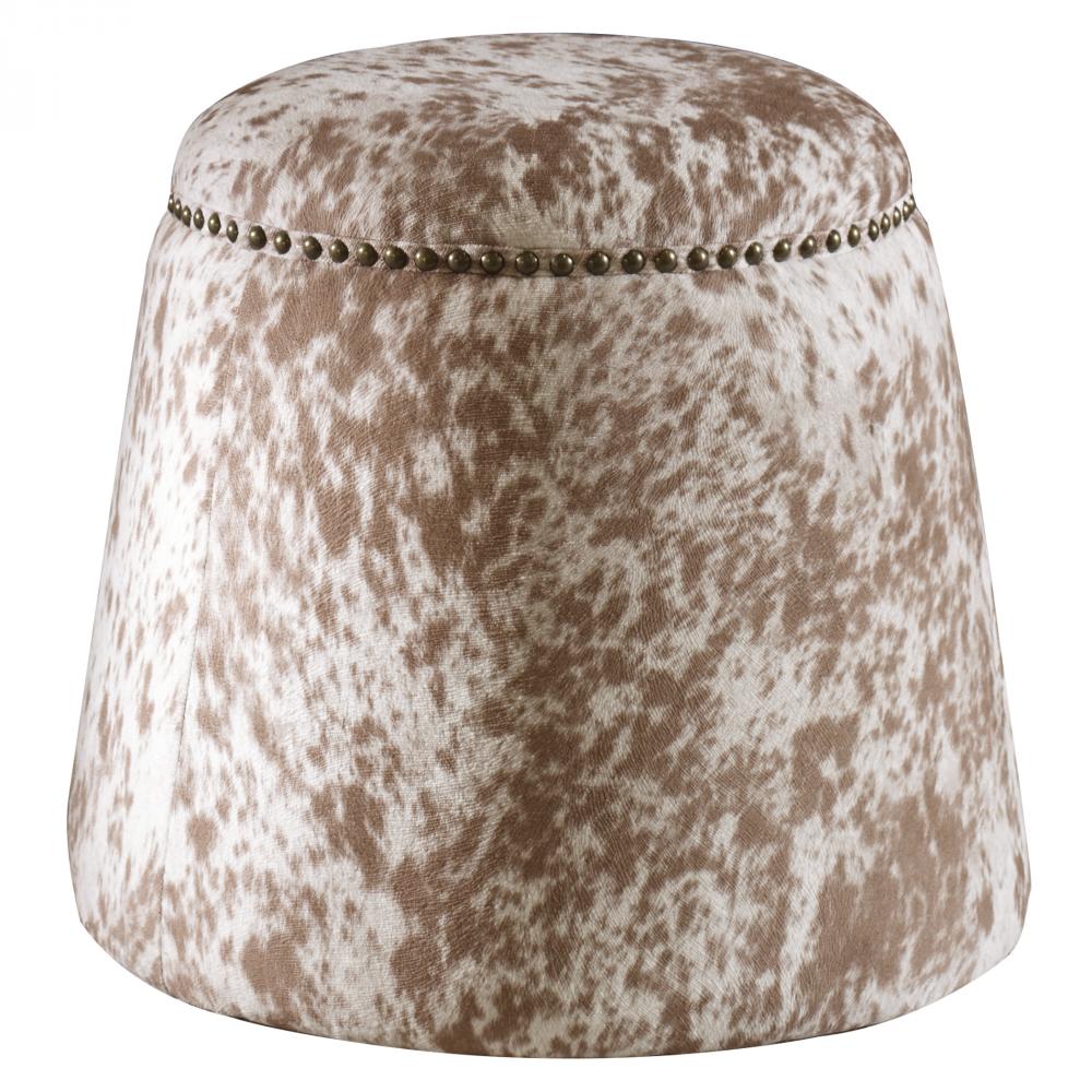 Uttermost Gumdrop Ottoman, Cow Hide