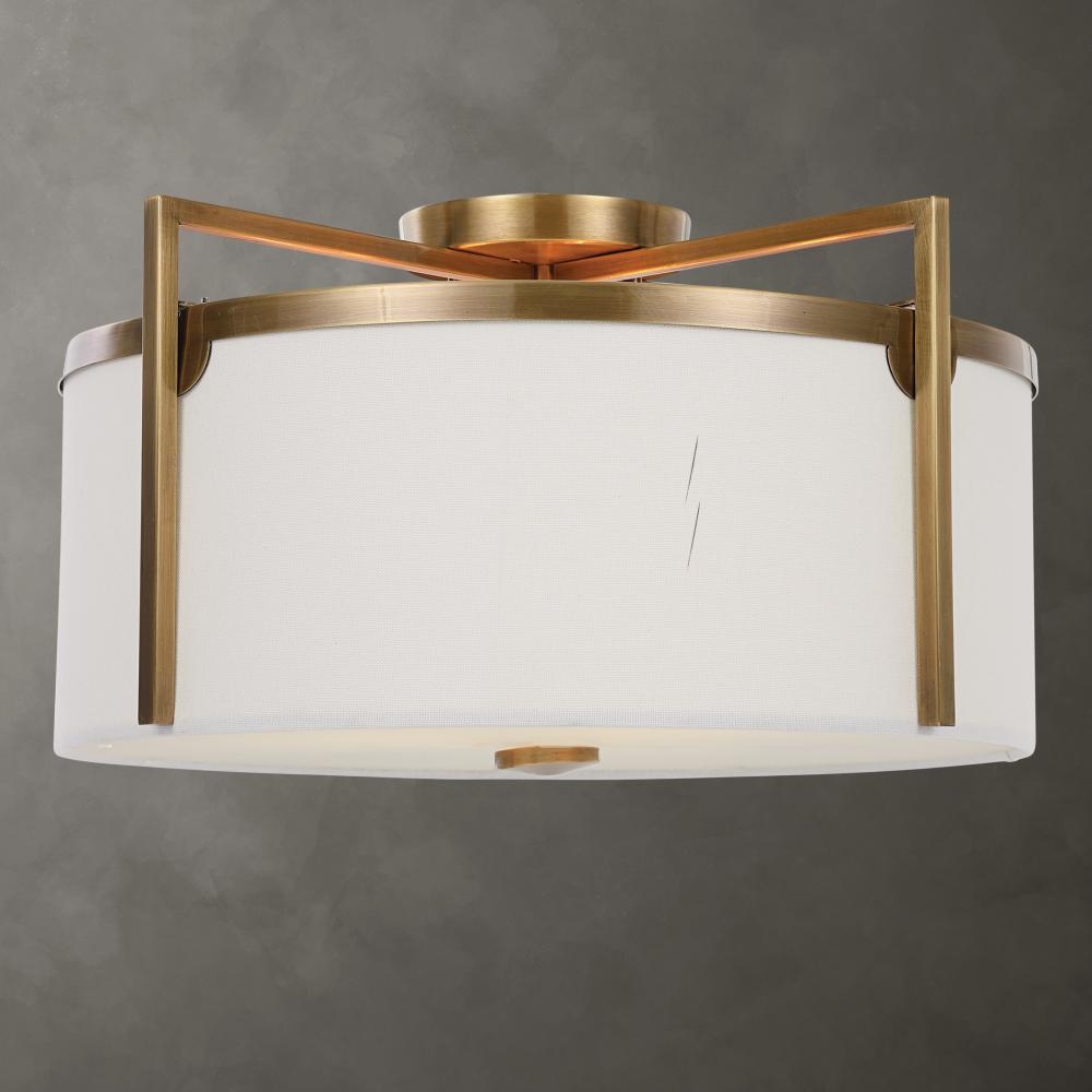Uttermost Colfax, 3 Lt Semi Flush