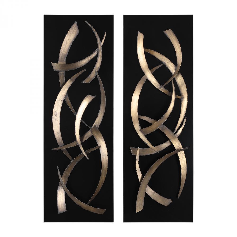 Uttermost Brushstrokes Metal Wall Panels, S/2