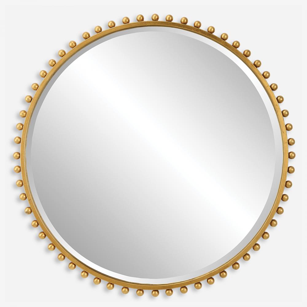 Uttermost Taza Round Mirror, Gold