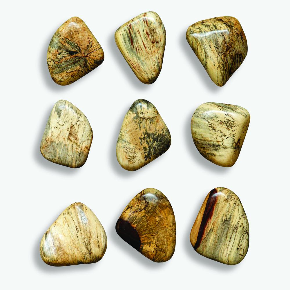 Uttermost Pebbles Wood Wall Decor, Blonde, S/9