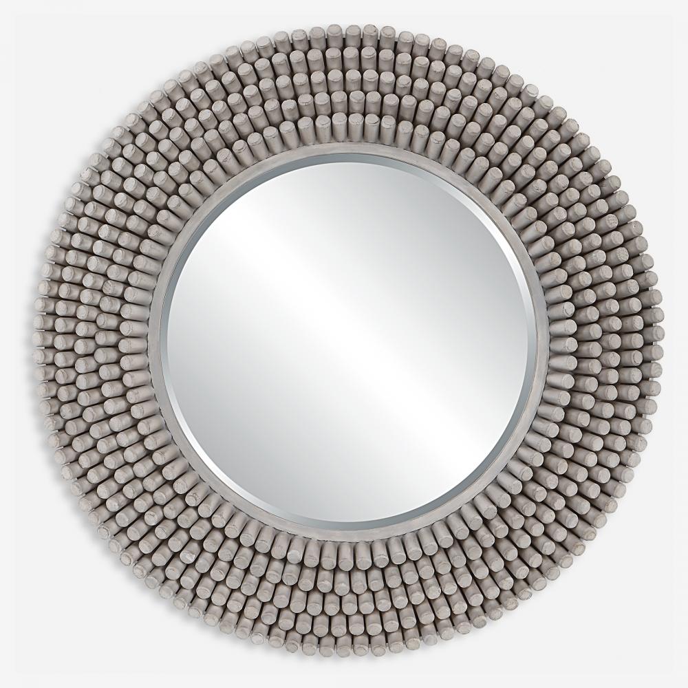 Uttermost Portside Round Mirror, Gray