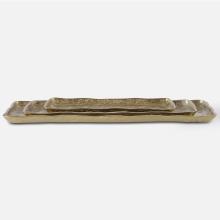 Uttermost 17989 - Uttermost Artisan Trays, Antique Gold, S/3