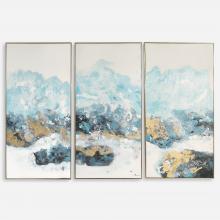 Uttermost 34370 - Uttermost Crashing Waves Hand Painted Canvases, S/3