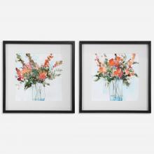 Uttermost 41619 - Uttermost Fresh Flowers Framed Prints, S/2