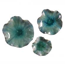 Uttermost 04100 - Uttermost Abella Ceramic Wall Decor, Aqua, S/3