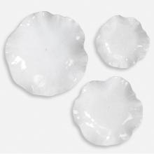 Uttermost 04234 - Uttermost Abella Ceramic Wall Decor, White, S/3