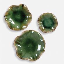 Uttermost 04247 - Uttermost Abella Ceramic Wall Decor, Green, S/3