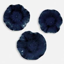 Uttermost 04253 - Uttermost Abella Ceramic Wall Decor, Cobalt, S/3