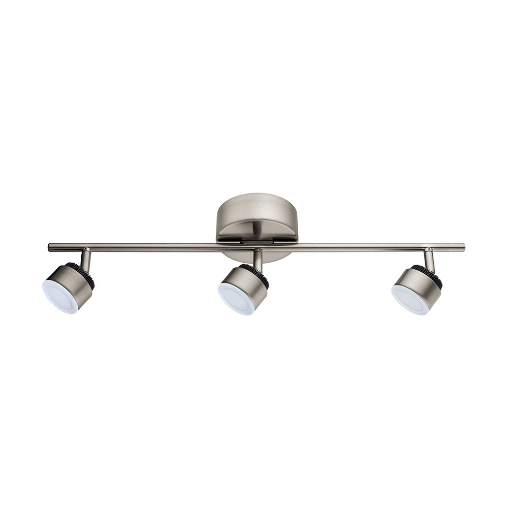 3 LT Integrated LED Fixed Track Light w/ Matte Nickel Finish & Adjustable Lamp Heads