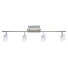 Eglo 31372A - 4 LT Integrated LED Fixed Track light w/ Chrome Finish & Satin Acrylic Adjustable Shades