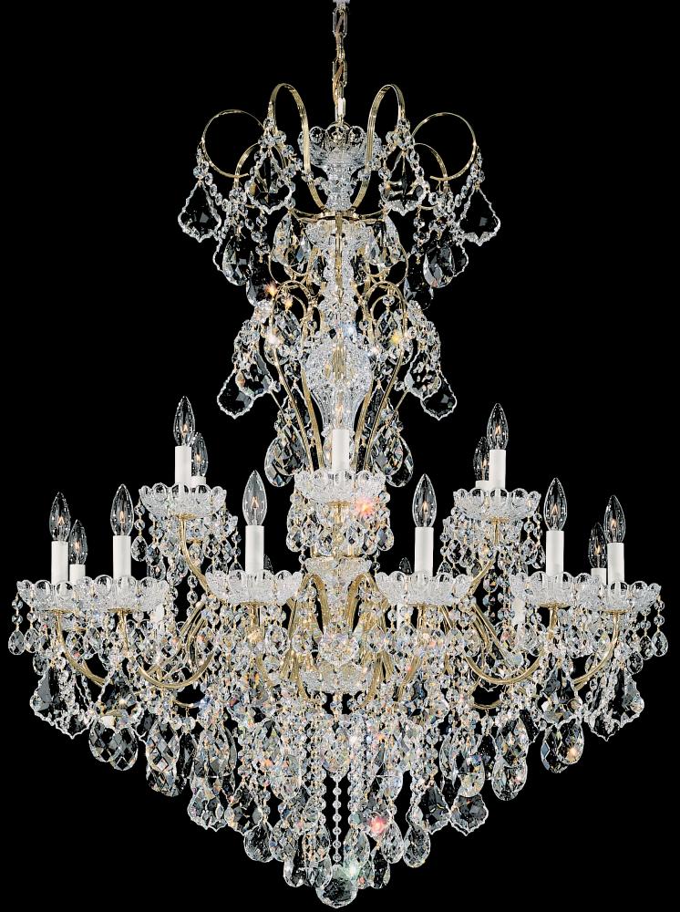 New Orleans 18 Light 120V Chandelier in Etruscan Gold with Radiance Crystal