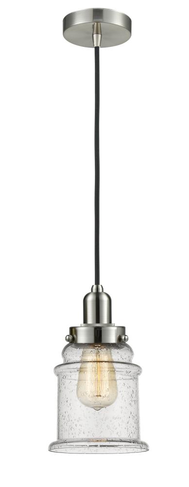 Whitney - 1 Light - 8 inch - Satin Nickel - Cord hung - Mini Pendant