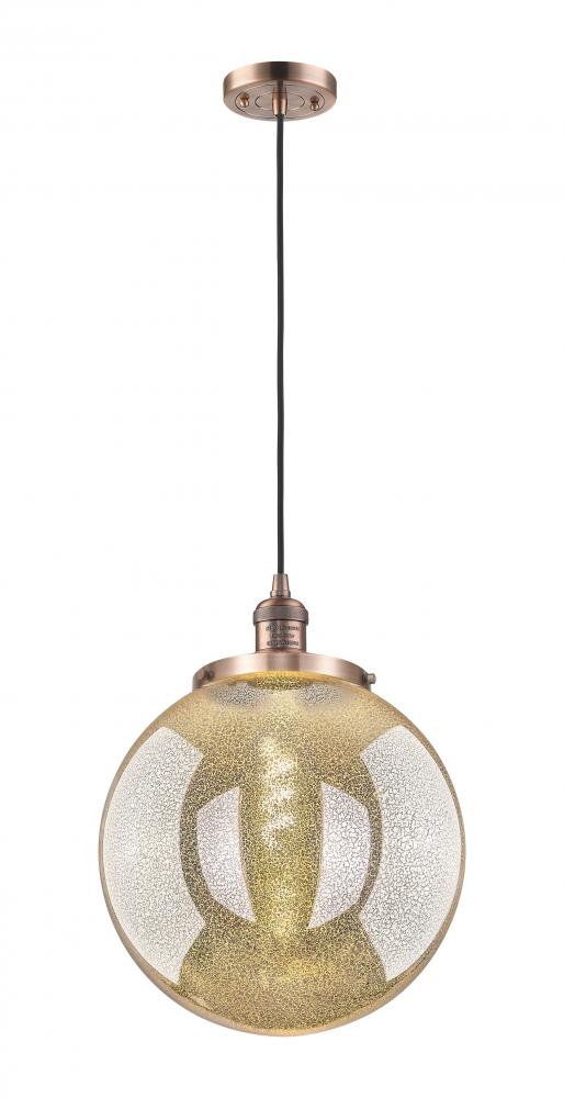 Beacon - 1 Light - 14 inch - Antique Copper - Cord hung - Mini Pendant