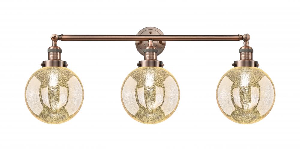 Beacon - 3 Light - 32 inch - Antique Copper - Bath Vanity Light