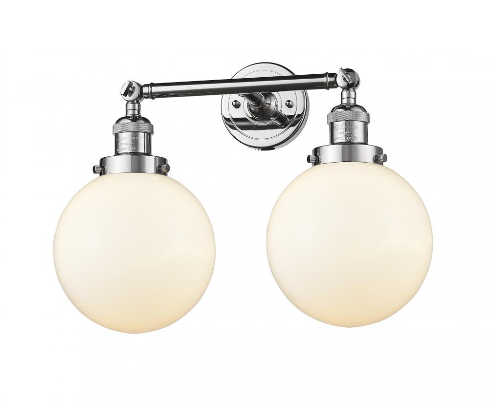Beacon - 2 Light - 19 inch - Polished Chrome - Adjustable Bath Vanity Light
