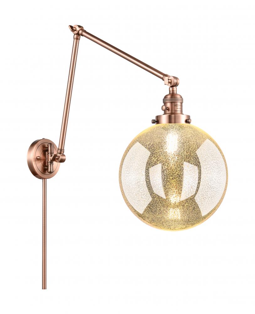 Beacon - 1 Light - 10 inch - Antique Copper -Adjustable Swing Arm