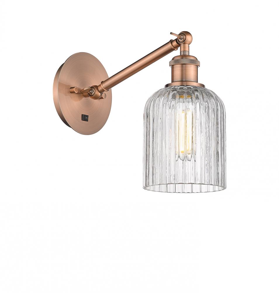 Bridal Veil - 1 Light - 5 inch - Antique Copper - Adjustable Sconce