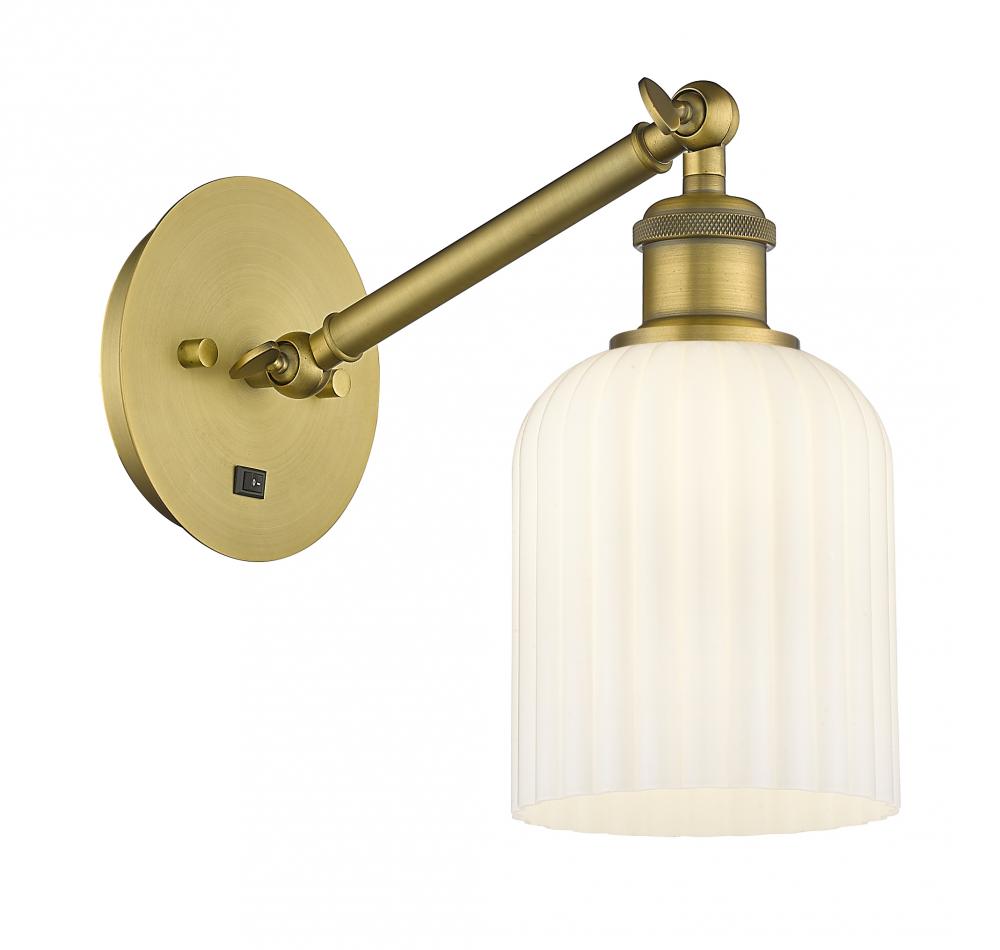 Bridal Veil - 1 Light - 5 inch - Brushed Brass - Adjustable Sconce