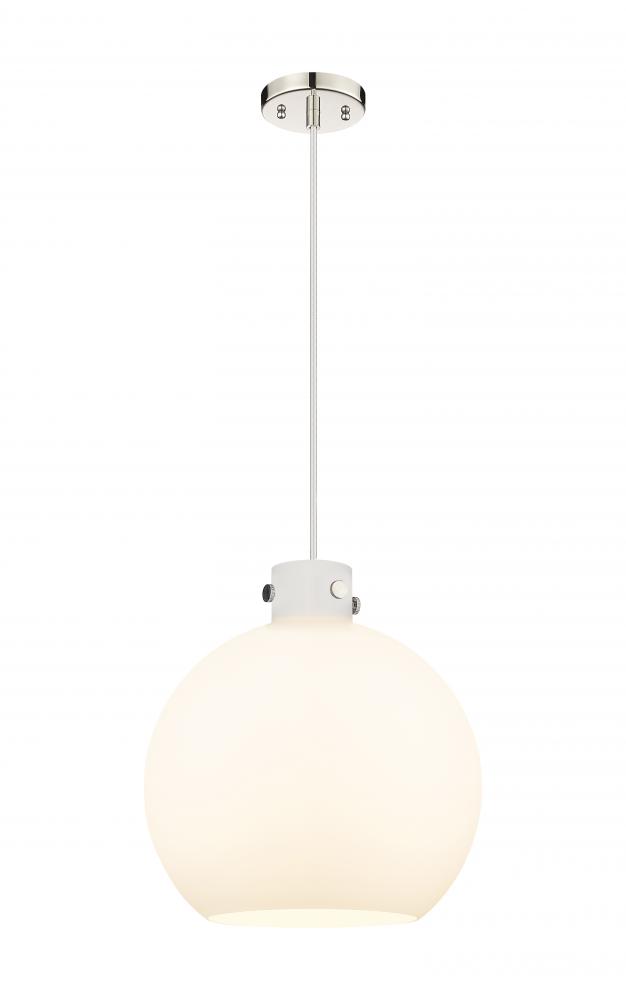 Newton Sphere - 1 Light - 16 inch - Polished Nickel - Cord hung - Pendant
