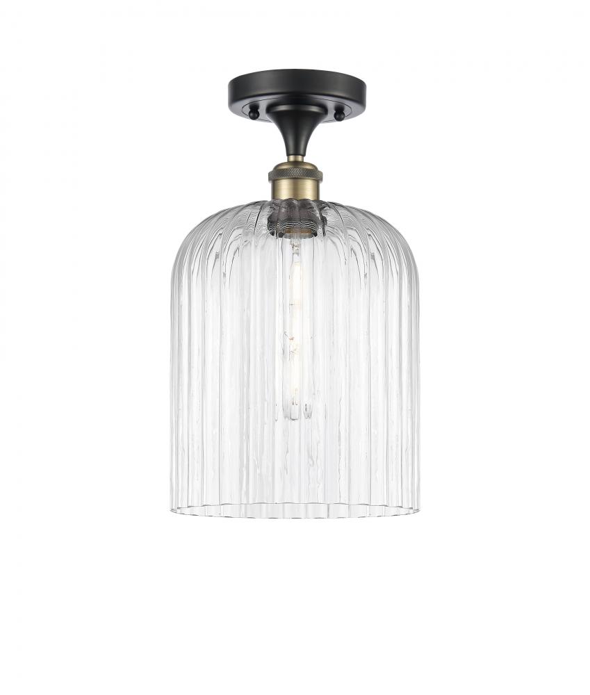 Bridal Veil - 1 Light - 5 inch - Black Antique Brass - Semi-Flush Mount