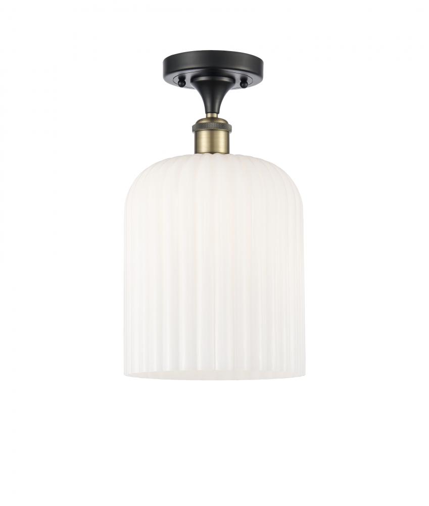 Bridal Veil - 1 Light - 5 inch - Black Antique Brass - Semi-Flush Mount