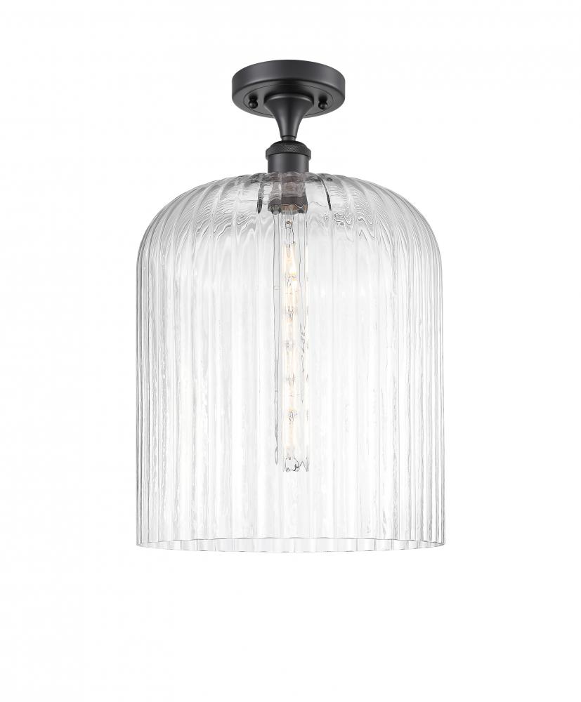 Bridal Veil - 1 Light - 5 inch - Matte Black - Semi-Flush Mount