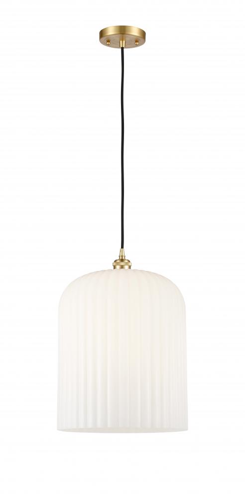 Bridal Veil - 1 Light - 5 inch - Satin Gold - Cord hung - Mini Pendant