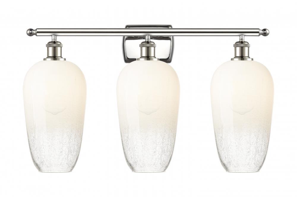Brookhaven Flute - 3 Light - 27 inch - Polished Nickel - Bath Vanity Light