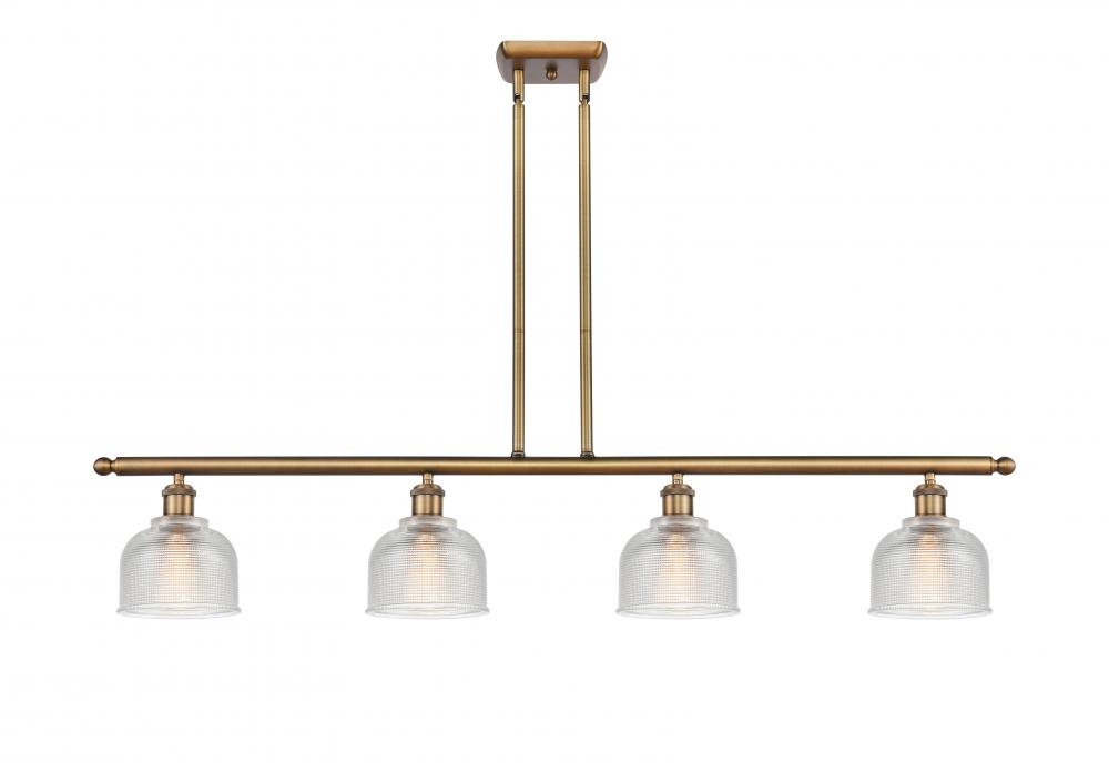 Dayton - 4 Light - 48 inch - Brushed Brass - Cord hung - Island Light