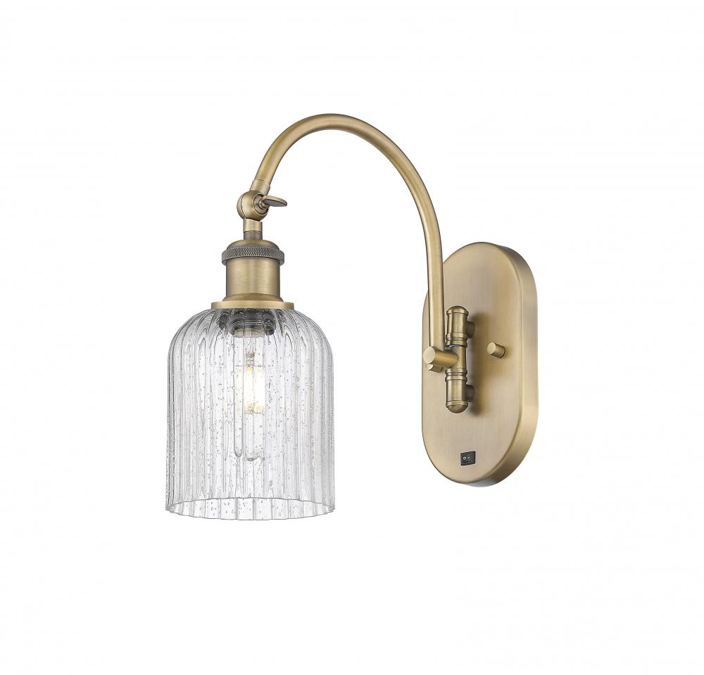 Bridal Veil - 1 Light - 5 inch - Brushed Brass - Adjustable Swing Arm