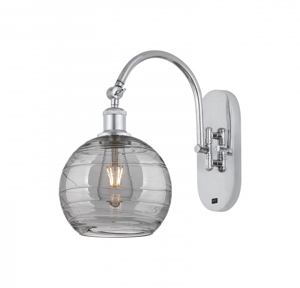 Athens Deco Swirl - 1 Light - 8 inch - Polished Chrome - Adjustable Swing Arm