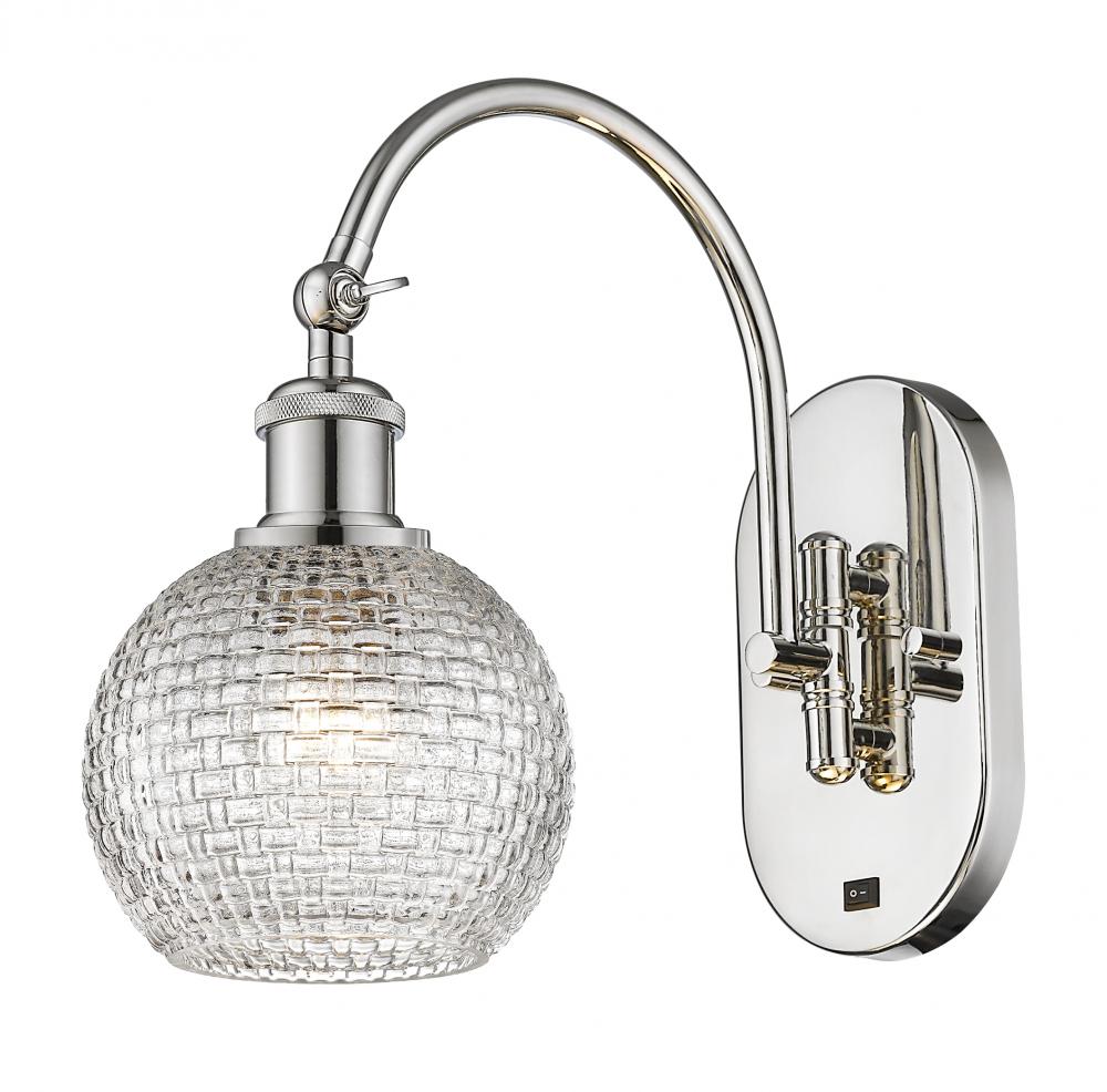Athens - 1 Light - 6 inch - Polished Nickel - Adjustable Swing Arm
