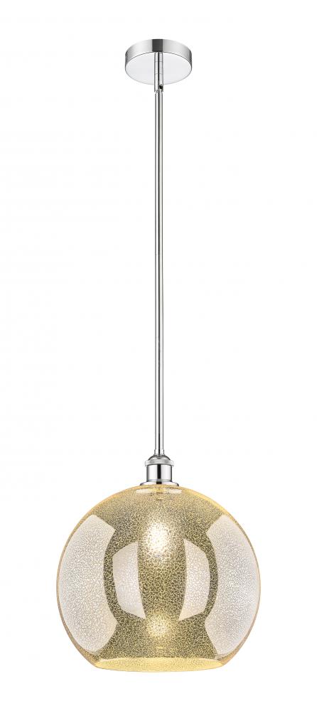Athens - 1 Light - 14 inch - Polished Chrome - Cord hung - Pendant
