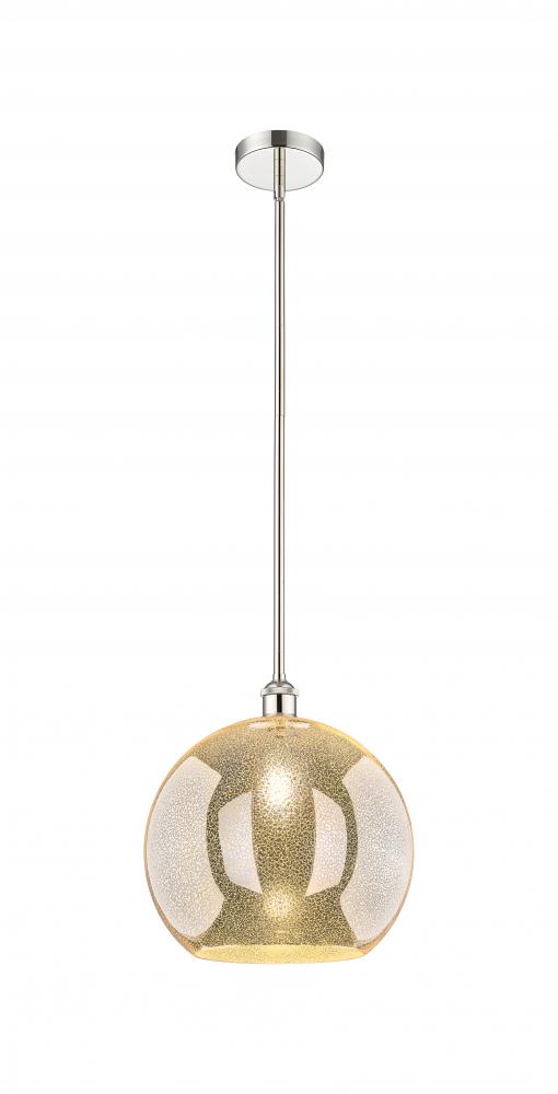 Athens - 1 Light - 14 inch - Polished Nickel - Cord hung - Pendant