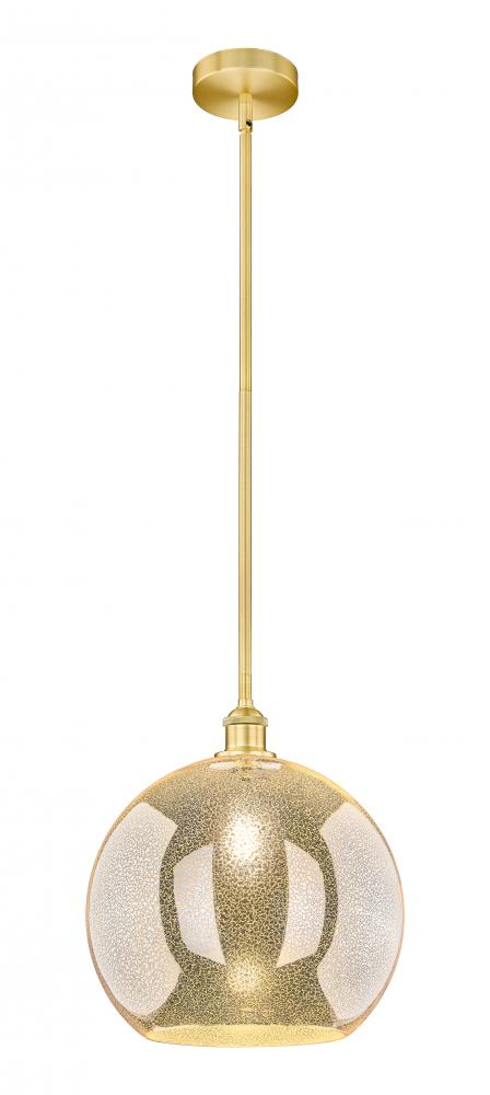 Athens - 1 Light - 14 inch - Satin Gold - Cord hung - Pendant