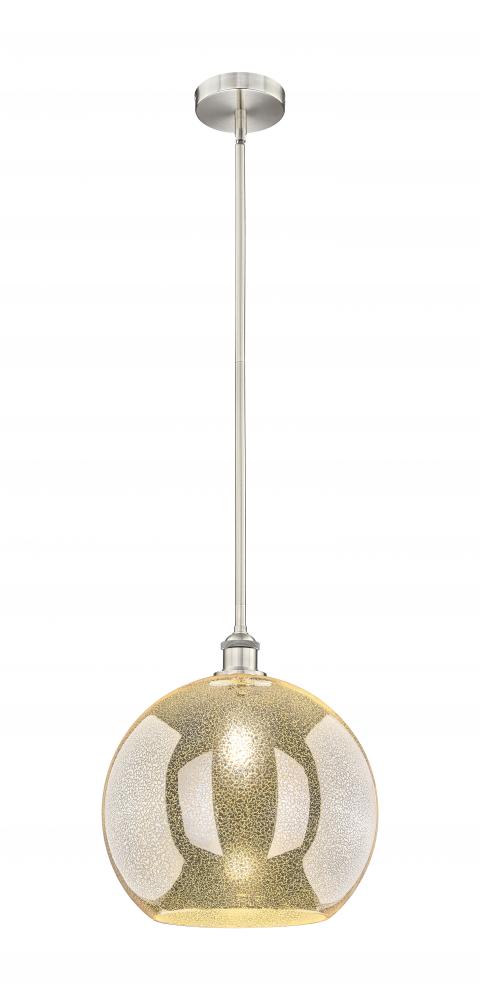 Athens - 1 Light - 14 inch - Brushed Satin Nickel - Cord hung - Pendant