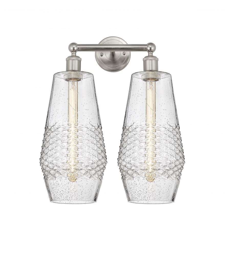 Windham - 2 Light - 16 inch - Satin Nickel - Bath Vanity Light