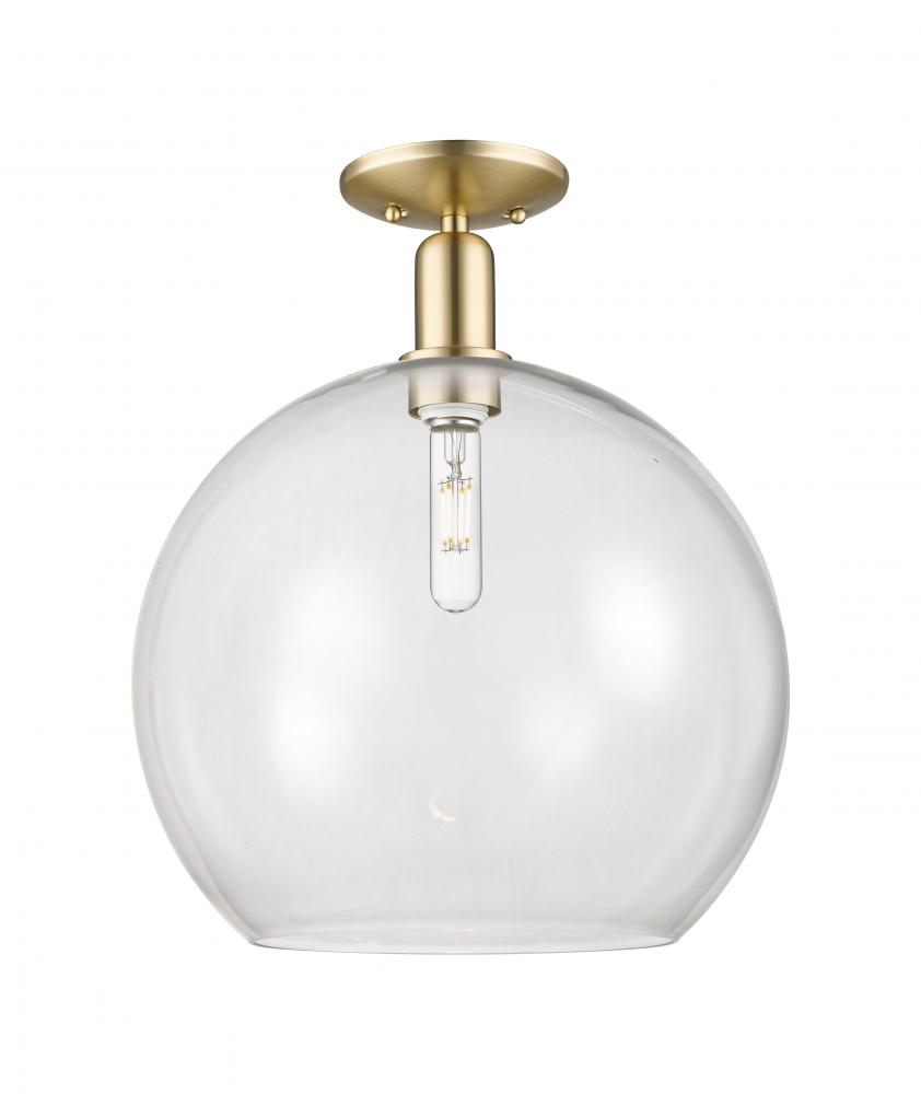 Athens - 1 Light - 14 inch - Champagne Bronze - Semi-Flush Mount
