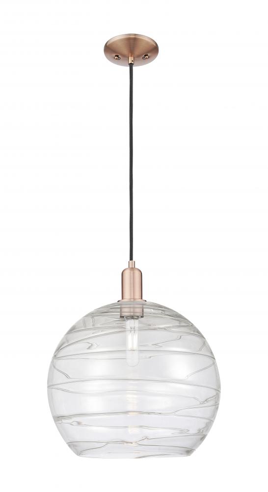 Athens - 1 Light - 14 inch - Antique Copper - Cord hung - Mini Pendant