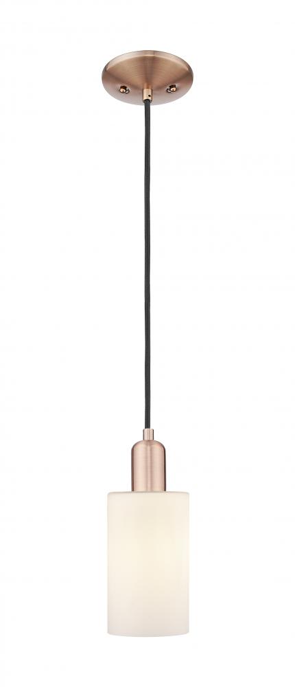 Clymer - 1 Light - 4 inch - Antique Copper - Cord hung - Mini Pendant