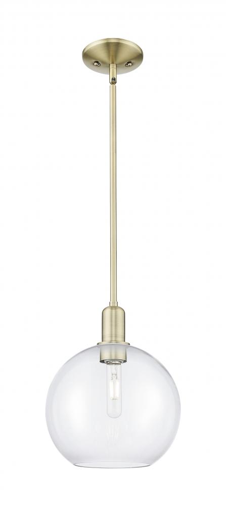 Athens - 1 Light - 10 inch - Antique Brass - Stem hung - Mini Pendant