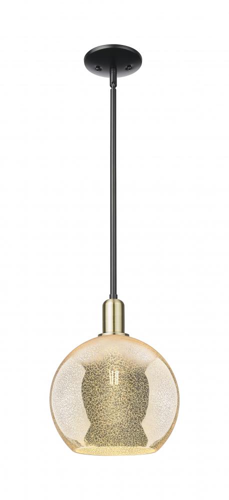 Athens - 1 Light - 10 inch - Black Antique Brass - Stem hung - Mini Pendant
