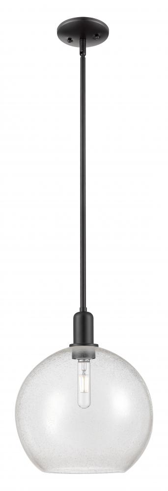 Athens - 1 Light - 12 inch - Matte Black - Stem hung - Mini Pendant